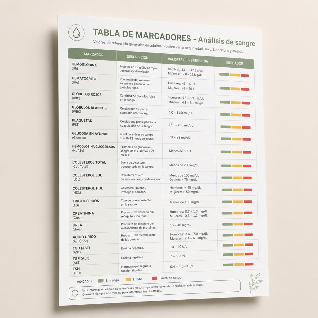 Tabla de marcadores