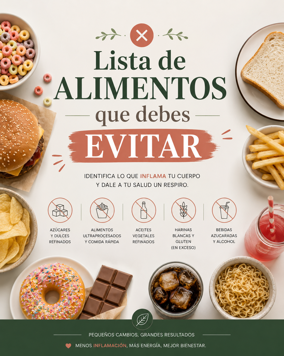 Lista de alimentos que debes evitar